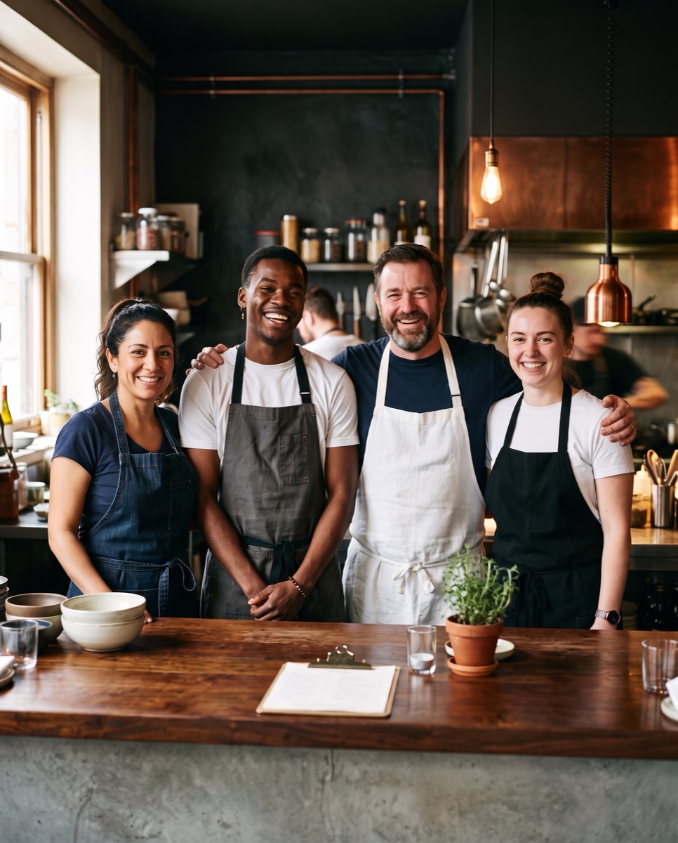The Sample Bistro family and team at the restaurant